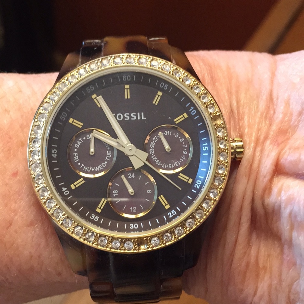 Fossil tortoise shell watch. MAKE AN OFFER